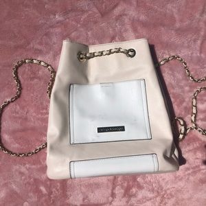 Baby pink purse backpack